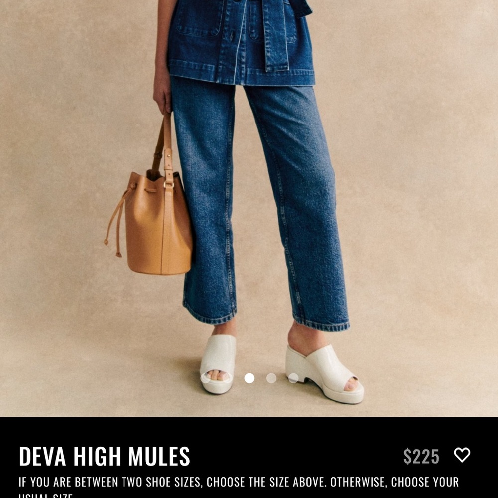 Deva high mules brand new